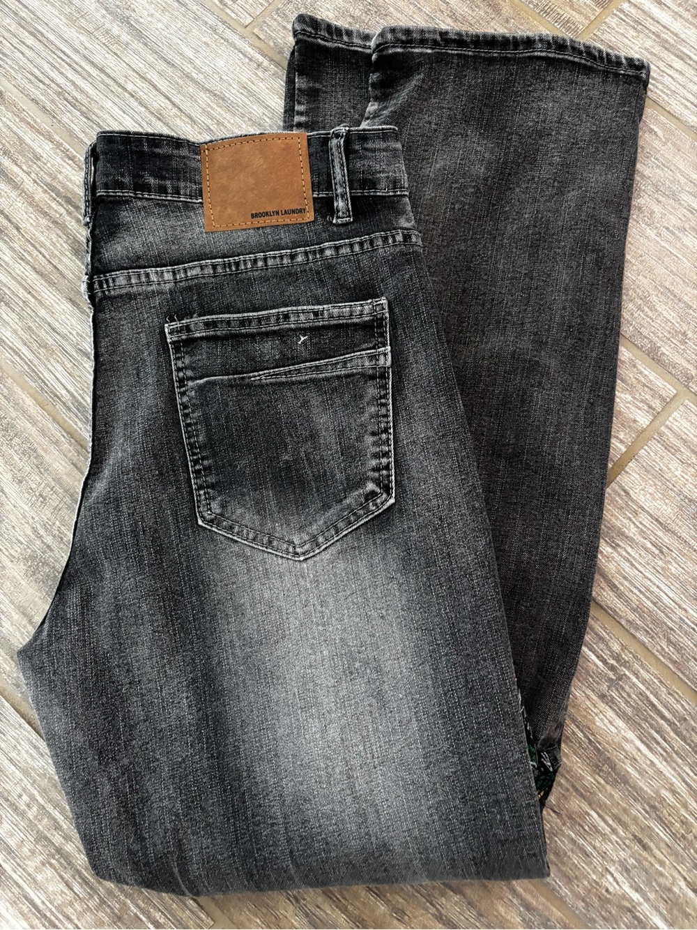 Men’s Black Washed Jeans with Snake & Tiger Embroidery new without tags 34x32 - Picture 3 of 4